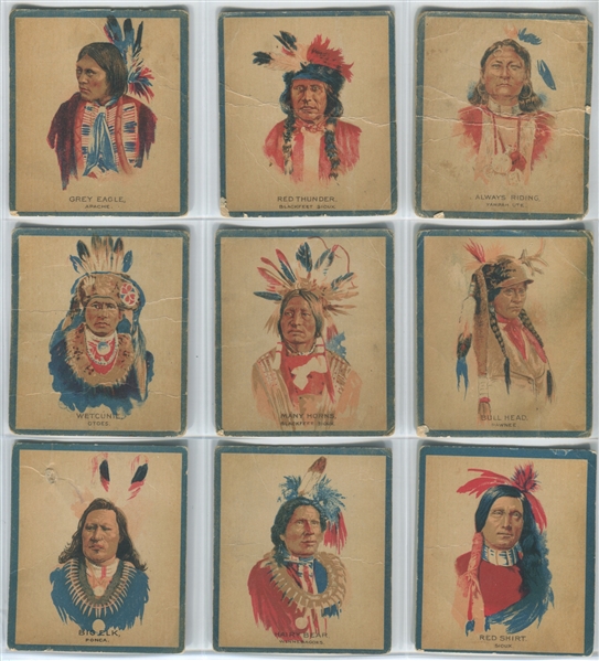 V254 Canadian Chewing Gum Indians Complete Set of (50) Cards - Papoose Ad Version