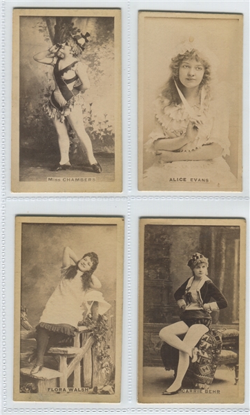 N668 Anonymous Oversized Actress Lot of (34) Named Cards with (2) Lillian Russell