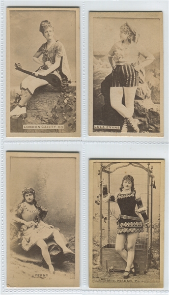 N668 Anonymous Oversized Actress Lot of (34) Named Cards with (2) Lillian Russell