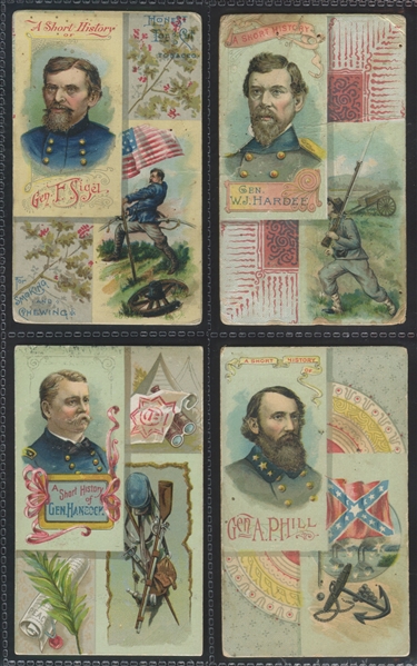 N114 Duke Tobacco Honest Long Cut Civil War Generals Lot of (16) with (2) U.S. Grant Variations