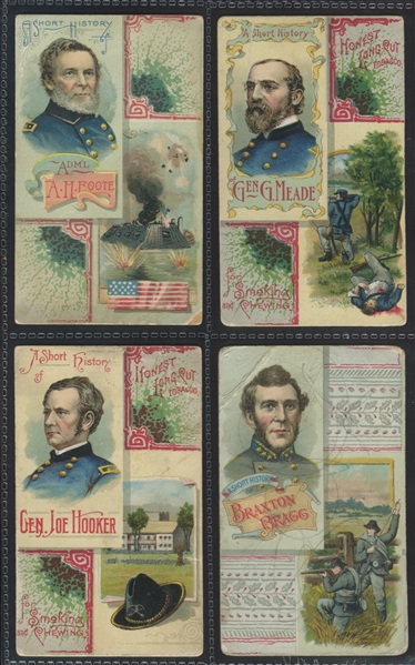 N114 Duke Tobacco Honest Long Cut Civil War Generals Lot of (16) with (2) U.S. Grant Variations