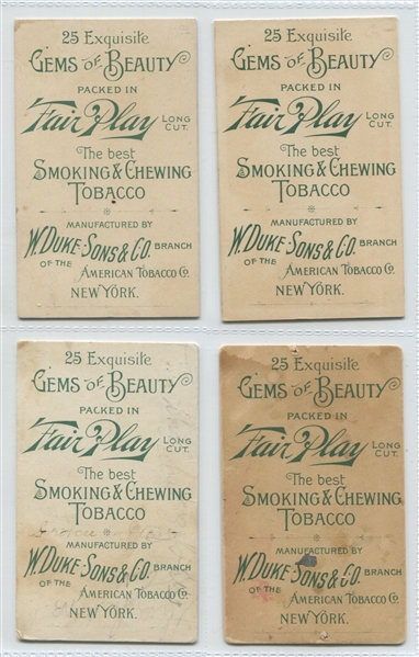N141 Duke Tobacco Fair Play Tobacco Gems of Beauty Lot of (11) Cards