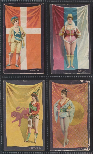 N109 Duke Tobacco Honest Long Cut Costumes and Flags Lot of (15) Cards
