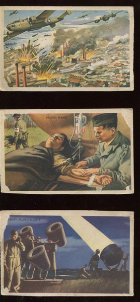 H612 Kinney Shoes World War II Scenes Lot of (12) Cards