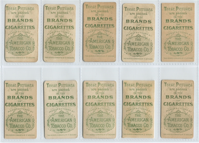 T413 American Tobacco Company (ATC) Military Series Lot of (16) Green Net Back Cards