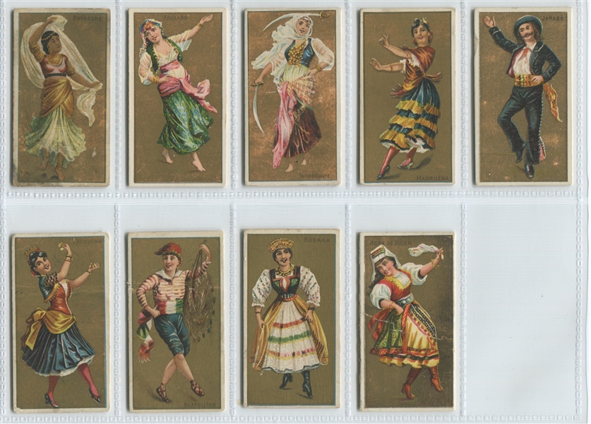 N225A Kinney Tobacco National Dances Lot of (9) Cards