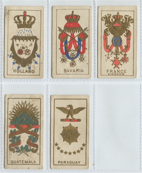 N181 Kimball Tobacco Arms of Dominions Lot of (15) Cards