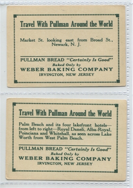 D80 Weber Baking Company Travel With Pullman Around the World Lot of (10) Cards