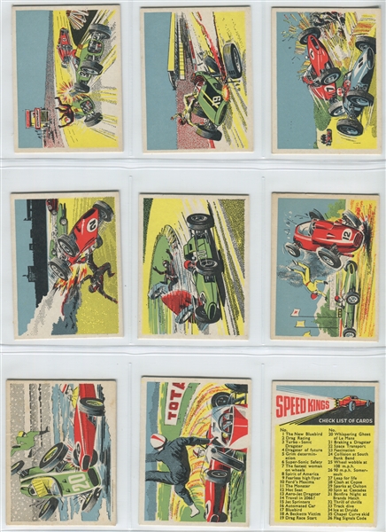 Speed Kings (UK) Complete Set of (36) Cards - 1966 Prescott Confectionery
