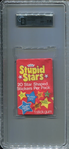 1976 Fleer Stupid Stars GAI7.5 Graded Unopened Packages Lot of (4) Packs