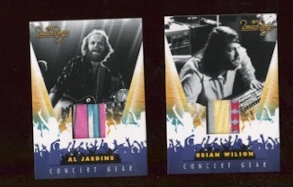 Pair of Beach Boys Concert-Worn Shirt Cards from 2013 Panini Set