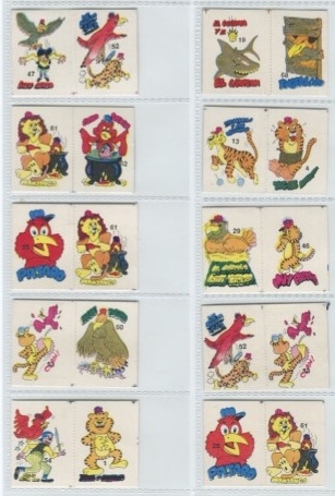 1985 Reyaucas Venezuela Lot of (78) Pairs of Cartoons and Animals Cards (156 Total)
