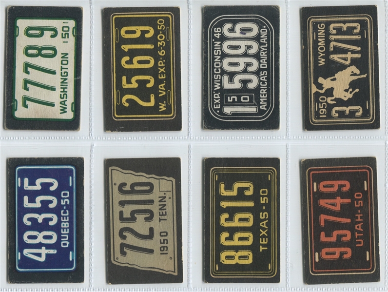 1950 Topps License Plates Near Set (95/100) Cards