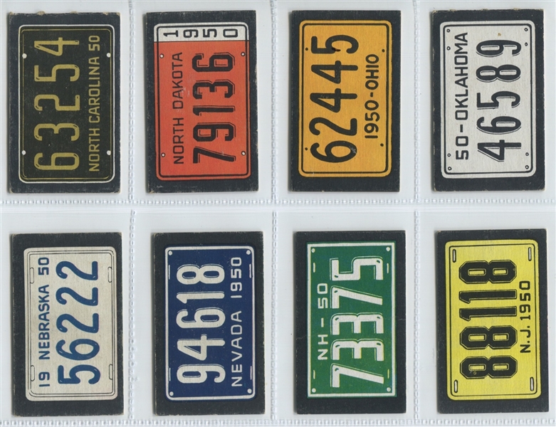 1950 Topps License Plates Near Set (95/100) Cards