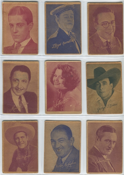 W-UNC Movie Star and Western Strip Card Lot of (69) Cards