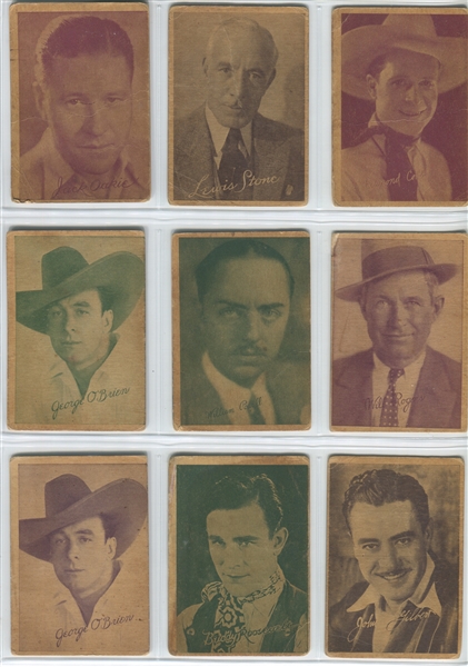 W-UNC Movie Star and Western Strip Card Lot of (69) Cards