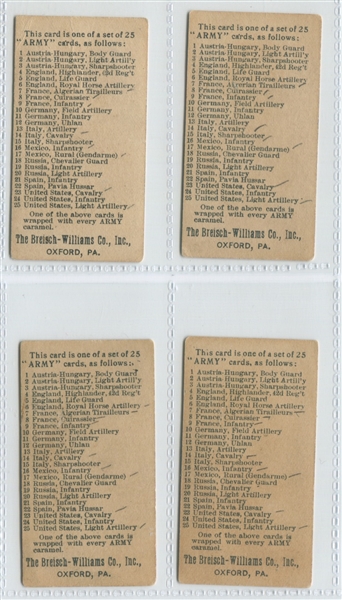 E1 Breisch Williams Military Lot of (4) Cards