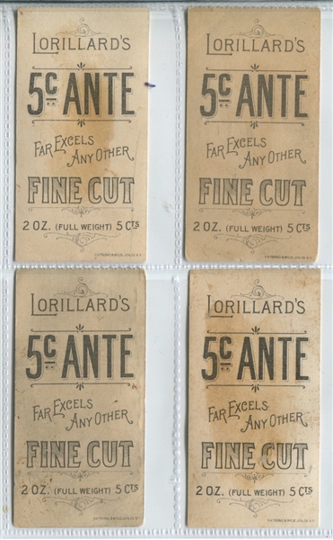 N259 Lorillard Types of the Stage Lot of (4) Different