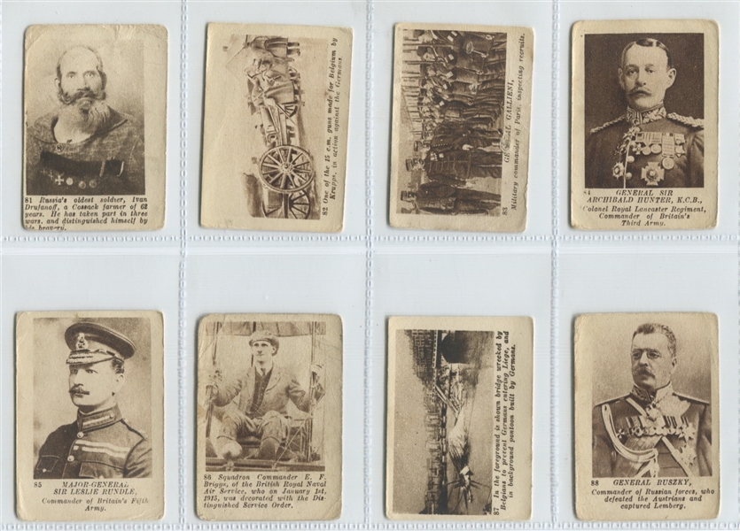 C98 Imperial Tobacco (Canada) World War I Scenes Tough Complete Set of (144) Cards