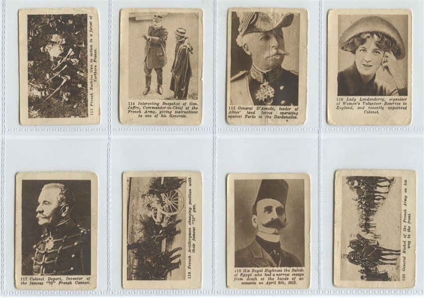 C98 Imperial Tobacco (Canada) World War I Scenes Tough Complete Set of (144) Cards