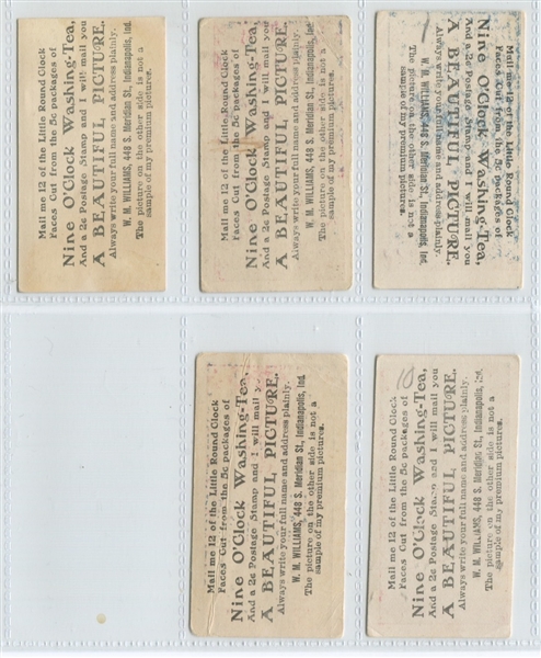 F335A & B Nine O'Clock Tea Animals Lot of (6) Cards with TOUGH F335B type