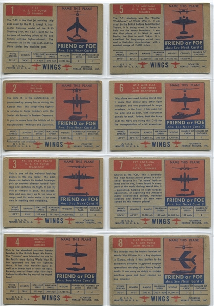 1952 Topps Wings Complete set of (200) Cards