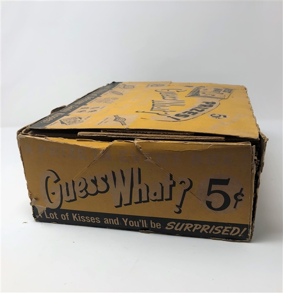 R62 Scarce Guess What Large empty 1950's Candy Store Display Box