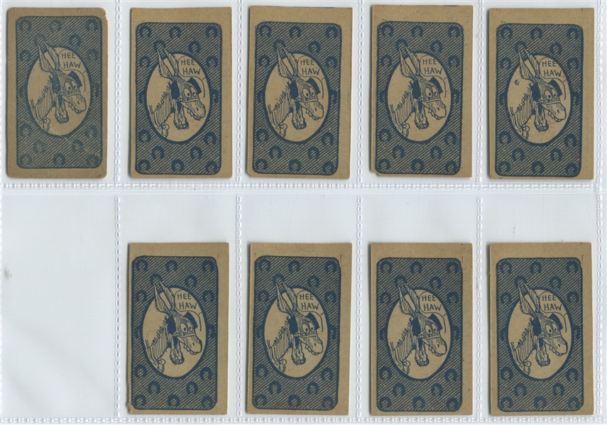 W-UNC 1906 Maude Hee Haw Strip Card Complete Set of (36) Cards