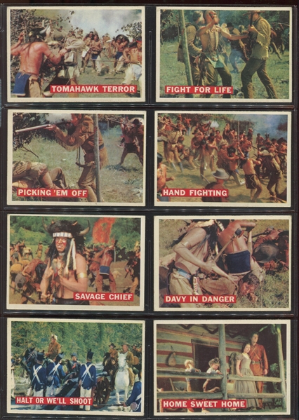 1956 Topps Davy Crockett Bright Orange Back Complete Set of (80) Cards