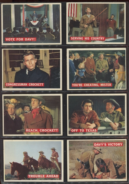 1956 Topps Davy Crockett Bright Orange Back Complete Set of (80) Cards