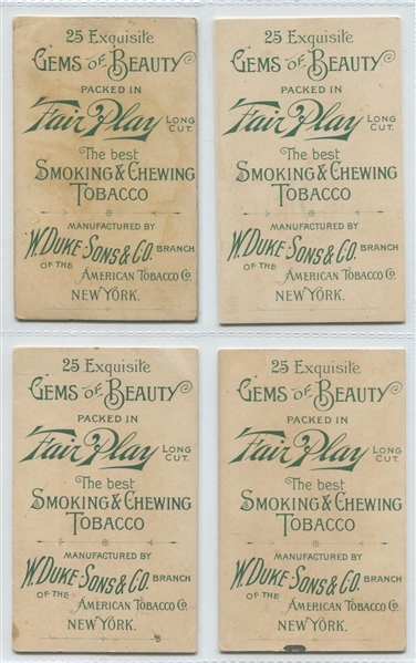 N111A Duke Tobacco Fair Play Tobacco Gems of Beauty Lot of (11) Cards
