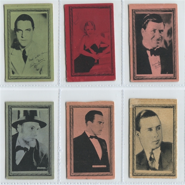 E-UNC Marble Gum Lot of (6) Actor/Actress Cards