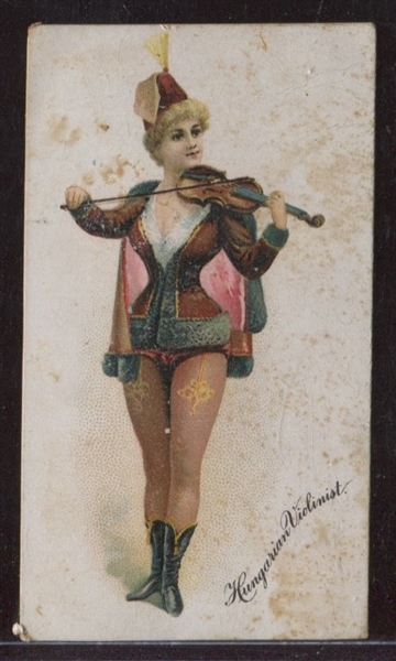 N286 Buchner Tobacco Musical Instruments Hungarian Violinist Type Card