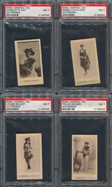 N392 Admiral Cigarettes Actresses Lot of (10) PSA7 NM Examples