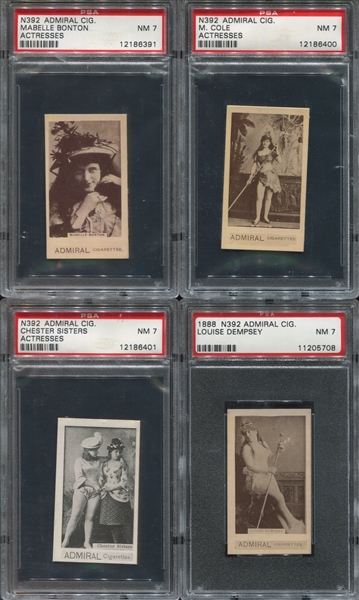 N392 Admiral Cigarettes Actresses Lot of (10) PSA7 NM Examples