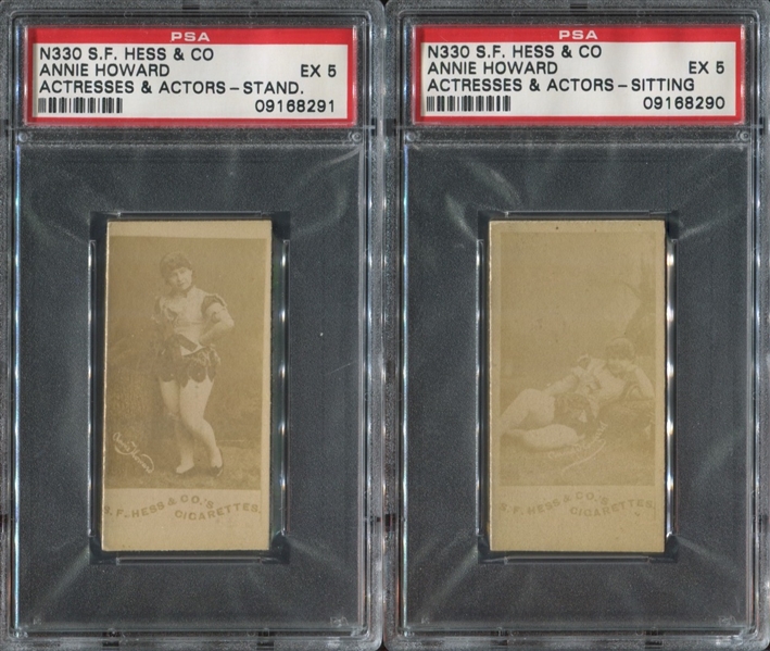N330 S. F. Hess Tobacco Actresses Lot of (2) PSA5 EX Examples