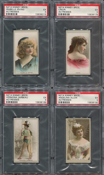 N214 Sweet Caporal Actresses Lot of (15) PSA5 EX Examples
