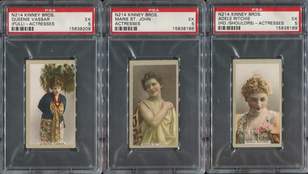 N214 Sweet Caporal Actresses Lot of (15) PSA5 EX Examples