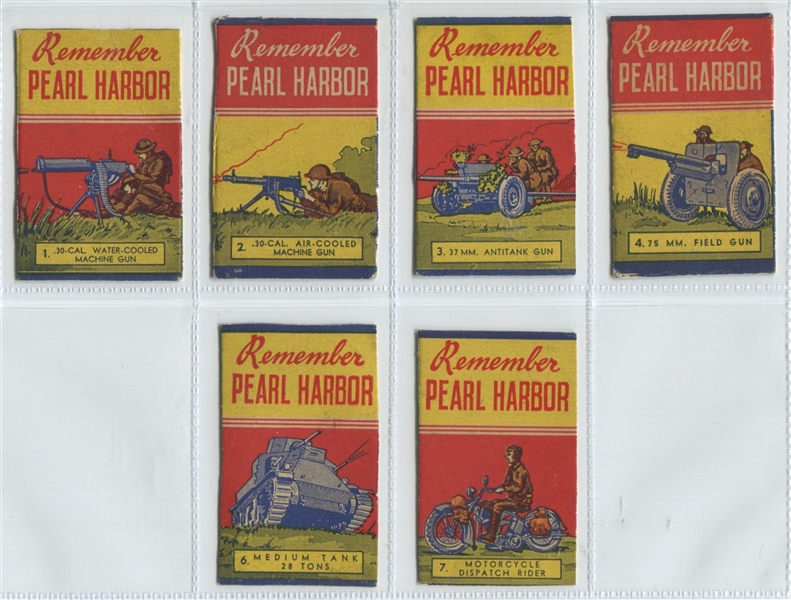 R120 Remember Pearl Harbor Near Set (6/8) Cards