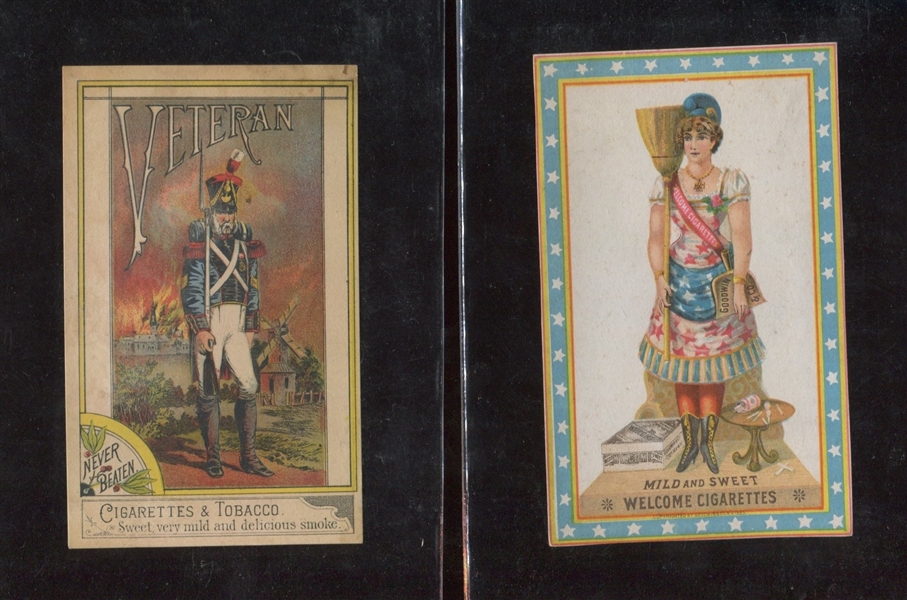 Lot of (10) Different Tobacco Trade Cards with Some Difficult