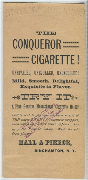 Conqueror Cigaretttes Trade Card Lot of (2) Cards