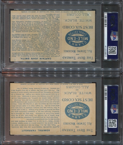 H570 Clark's Thread Gallery of American Heroes Lot of (3) PSA-Graded Cards