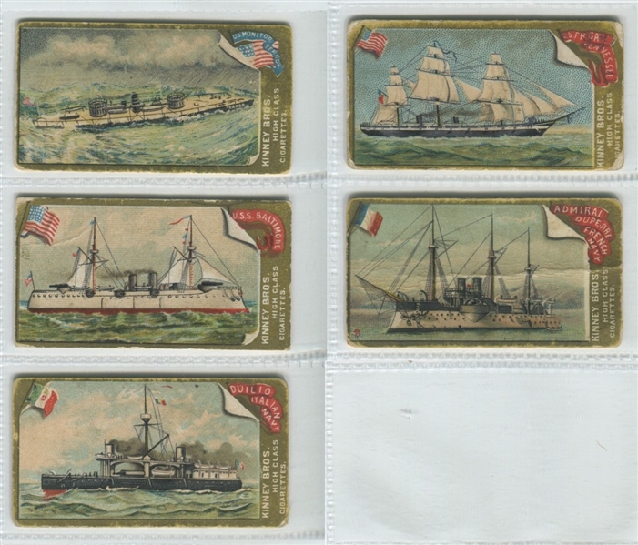 N225 Kinney Tobacco Naval Vessels of the World Complete Set of (25) Cards