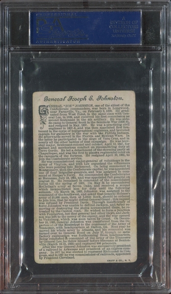 N114 Duke Histories of Generals (Large) PSA-Graded Lot of (3) Cards