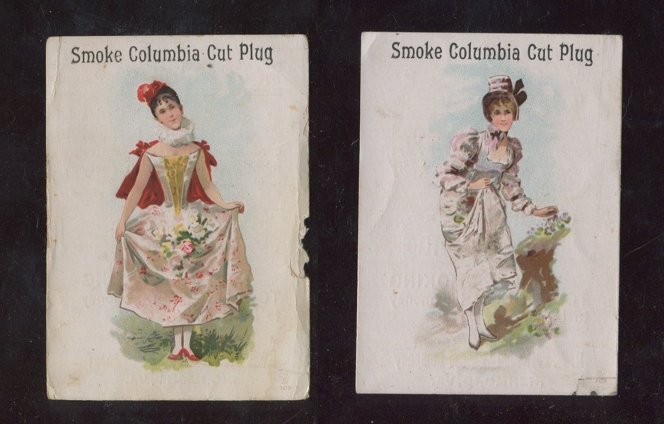 N313B Patterson Tobacco Columbia Cut Plug The Seasons Lot of (2) Different Cards