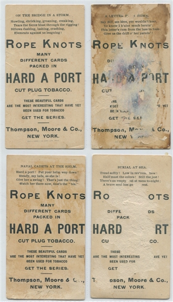 N459 Thompson, Moore & Co Hard A Port Rope Knots TOUGH Complete Set of (10)