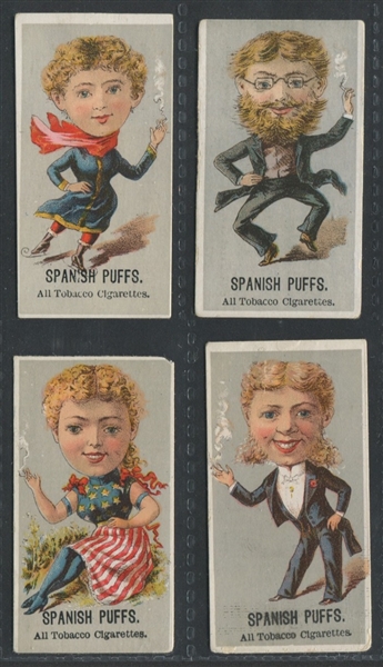 N511A Type 2 Mandlebaum Spanish Puffs Brand Lot of (4) Cards