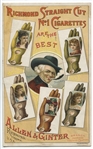 N-UNC Allen & Ginter Gloved Hand Complete Set of (25) Cards, Proof Sheet and Trade Card