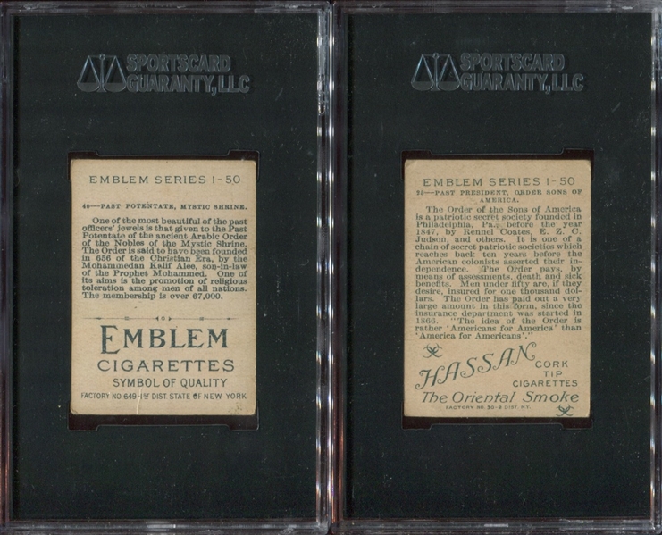 T56 Emblem Series Lot of (11) SGC-Graded Cards