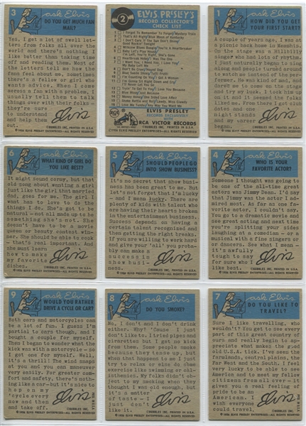 1956 Topps Elvis Presley Complete Set of (66) Cards